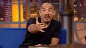 José Aldo durante o programa "The Noite", do SBT - Reprodução/Youtube