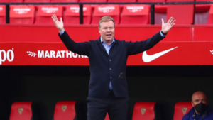Ronald Koeman, treinador do Barcelona de braços abertos - GettyImages