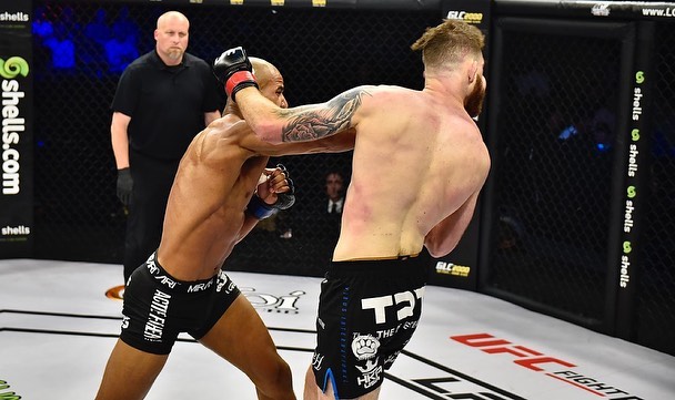 Gregory “Robocop” Rodrigues e Josh Fremd no LFA 108 - Divulgação LFA