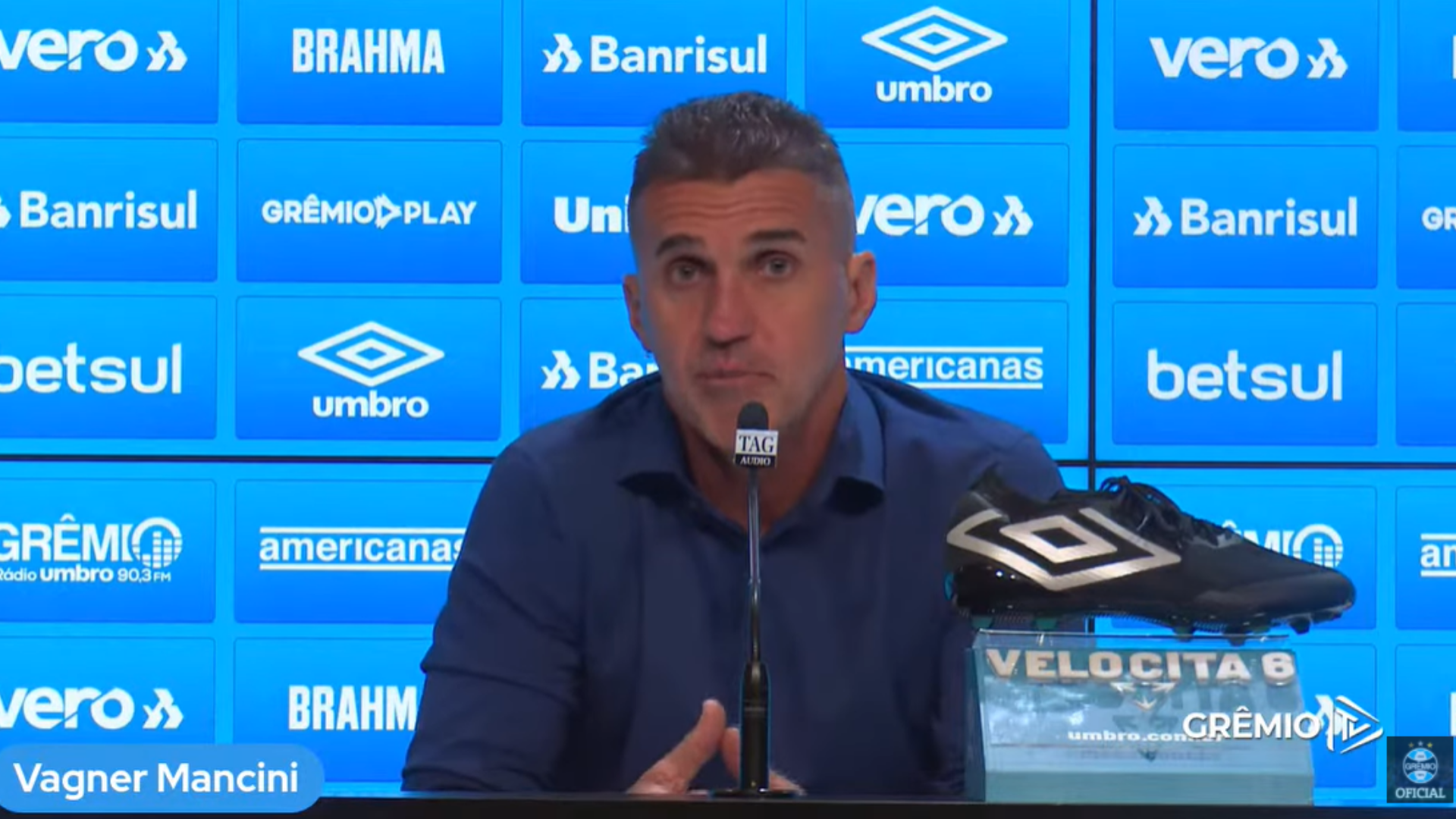 Mancini projeta duelo decisivo do Grêmio: “Vamos para a guerra” - YouTube/ Grêmio TV