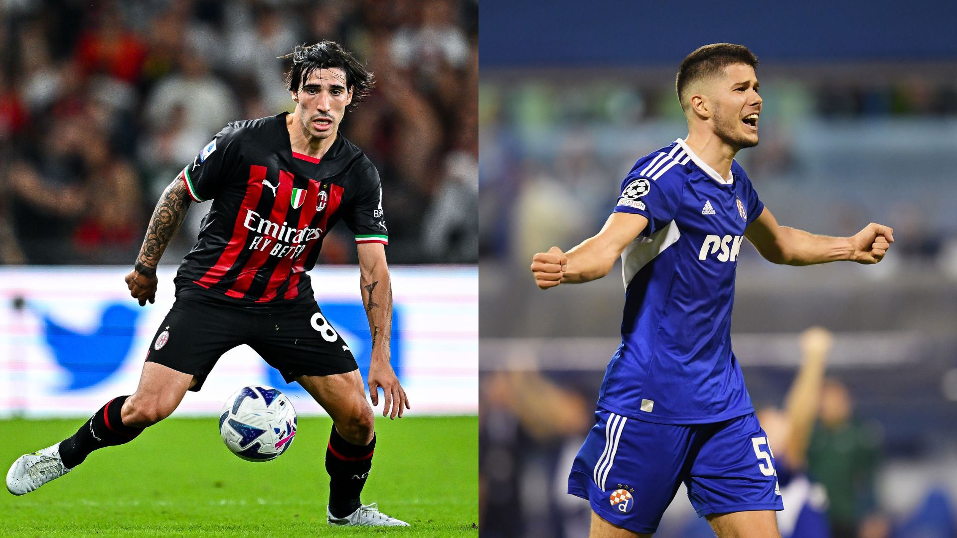 Milan e Dínamo Zagreb se enfrentam pela Champions League - Getty Images