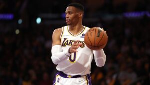 Russell Westbrook, armador do Lakers - Getty Images