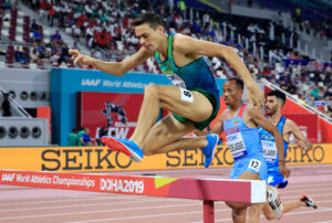 Atobeli da Silva, do Brasil, decepcionou nos 3000m com obstáculos e não se classifica no atletismo - GettyImages