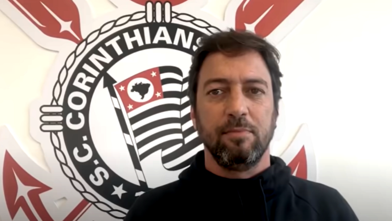 Duílio Monteiro Alves, presidente do Corinthians - Transmissão Youtube /  Meu Timão