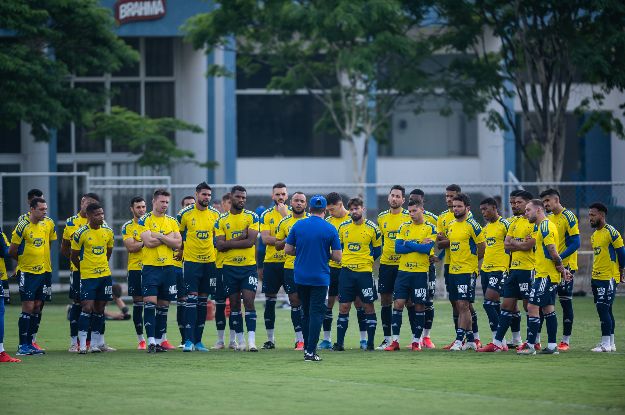 Jogadores do Cruzeiro reunidos durante treinamento - Bruno Haddad/Cruzeiro/Flickr