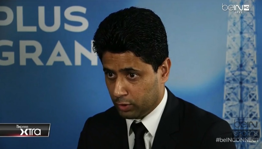 Nasser Al-Khelaifi, presidente do Paris Saint-Germain acusado de incitar a conduta de falsificação de documentos - GettyImages