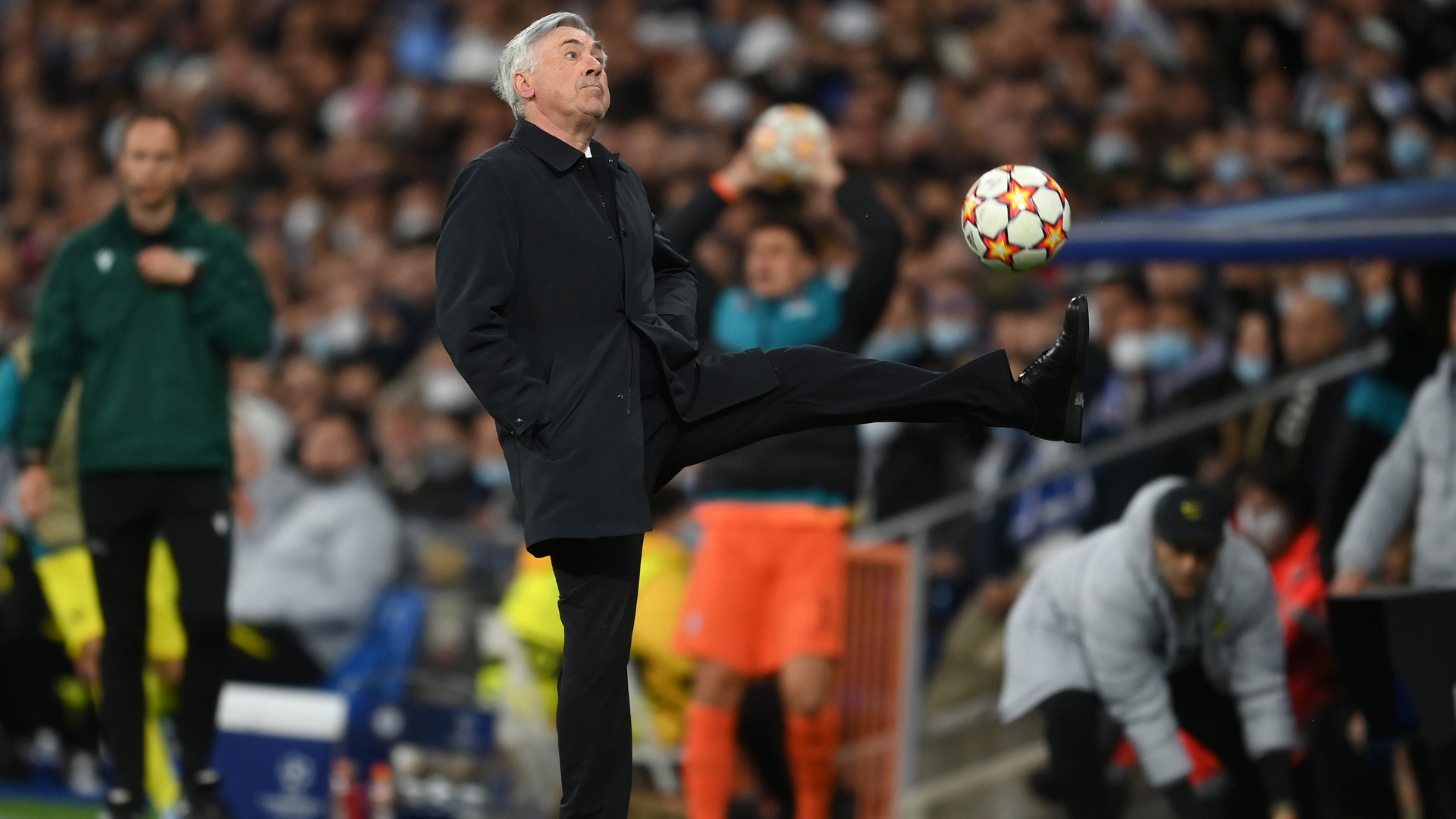 Carlo Ancelotti tem dúvidas para o Real Madrid no jogo contra o Manchester City - GettyImages