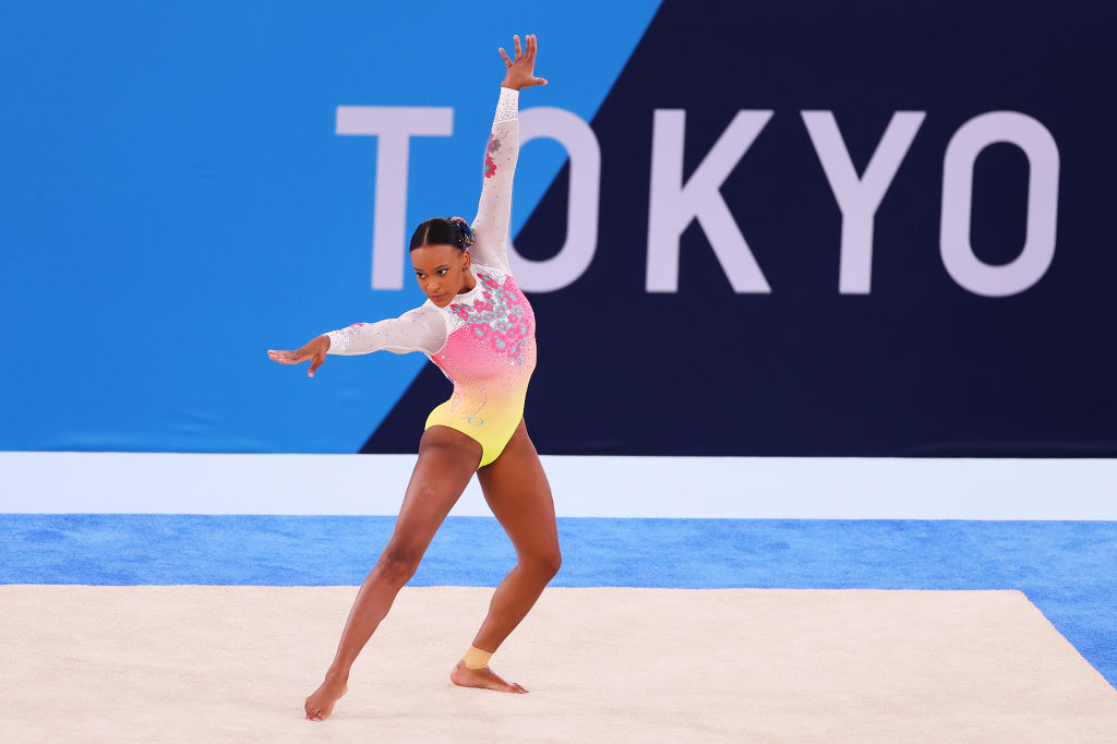 Rebeca Andrade elogia decisão de Simone Biles e fala em maturidade por resultados: “Estava segura de mim” - GettyImages