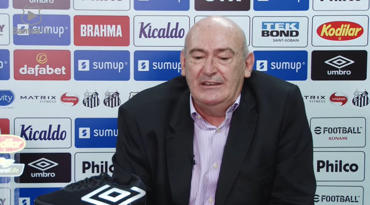 Presidente nega erro médico e comenta possível venda de Marinho - YouTube/ Santos TV