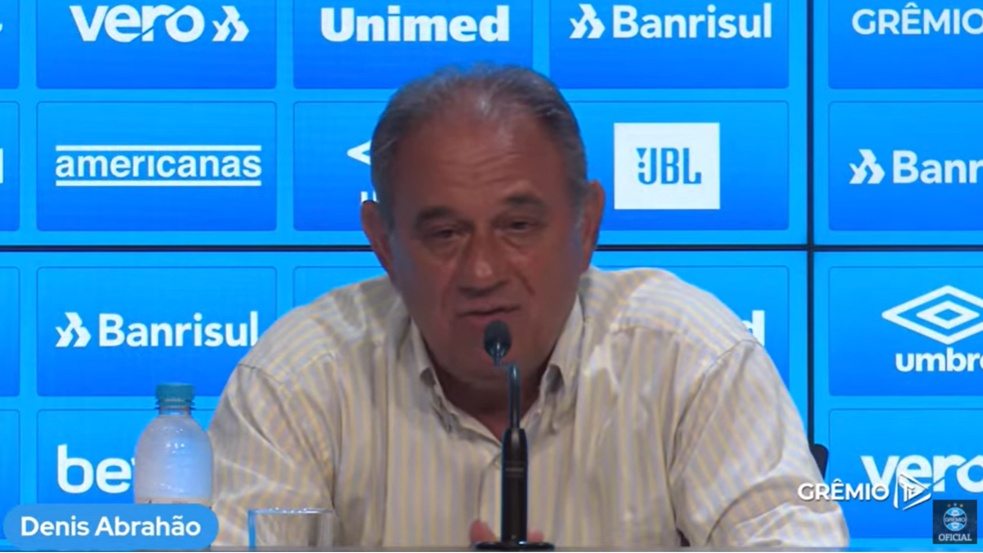 “O Grêmio tem que viver intensamente a Série B”, diz vice de futebol - Transmissão/ Grêmio TV