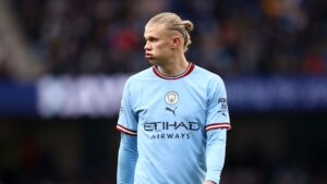 Haaland vira dúvida para confronto contra o Arsenal - Getty Images