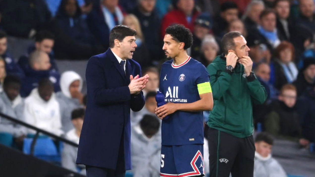 Pochettino, treinador do PSG, e que pode ir para o United ao lado de Marquinhos - GettyImages