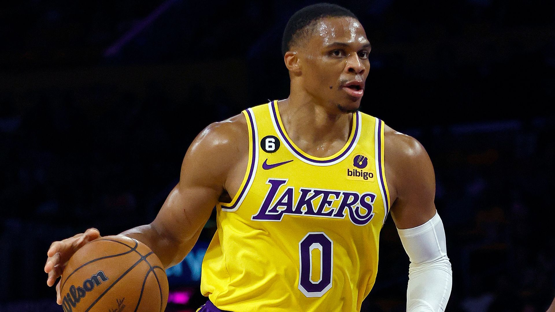 Russell Westbrook, armador do Lakers - Getty Images