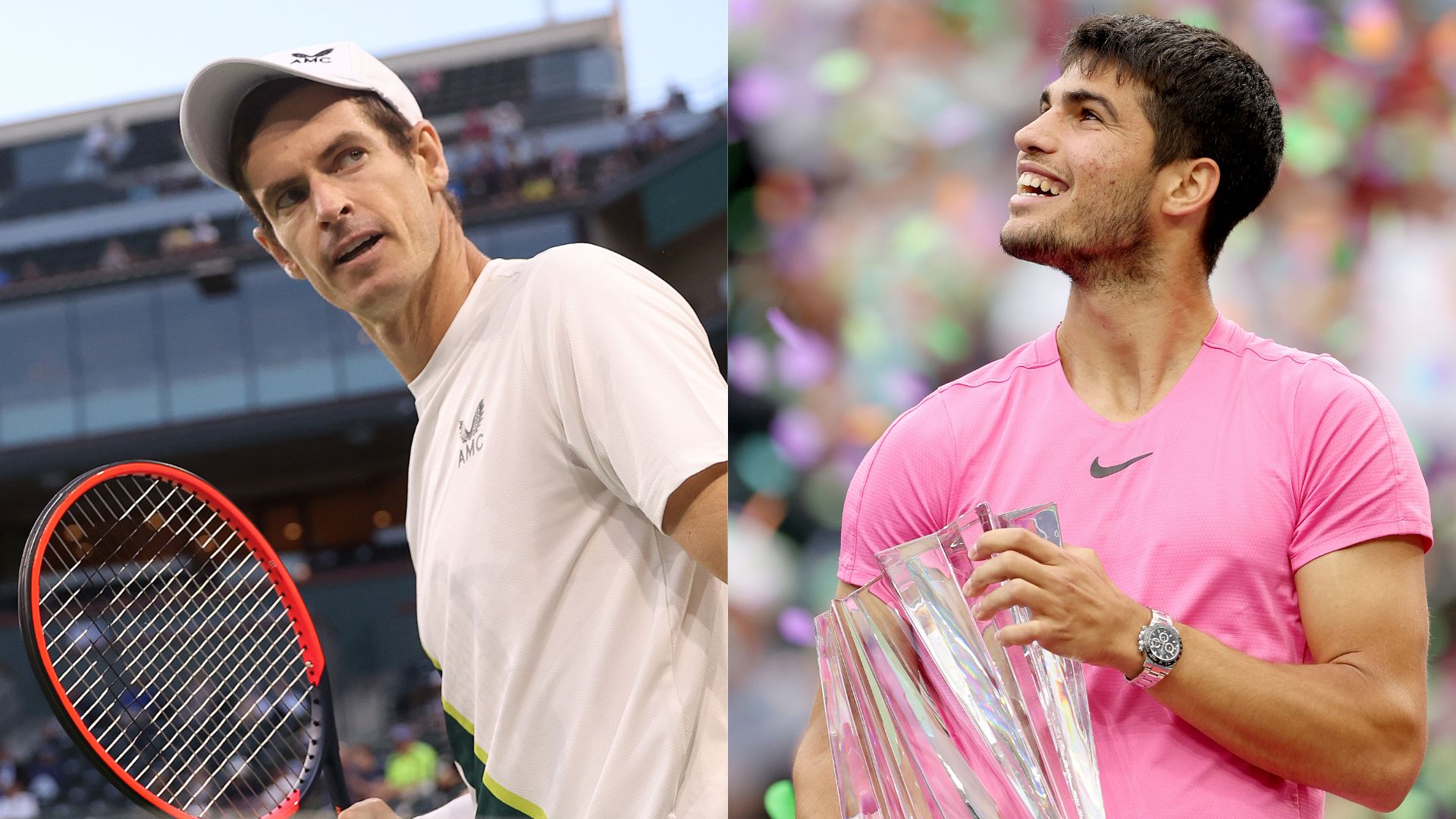 Andy Murray e Carlos Alcaraz (E/D) - Getty Images