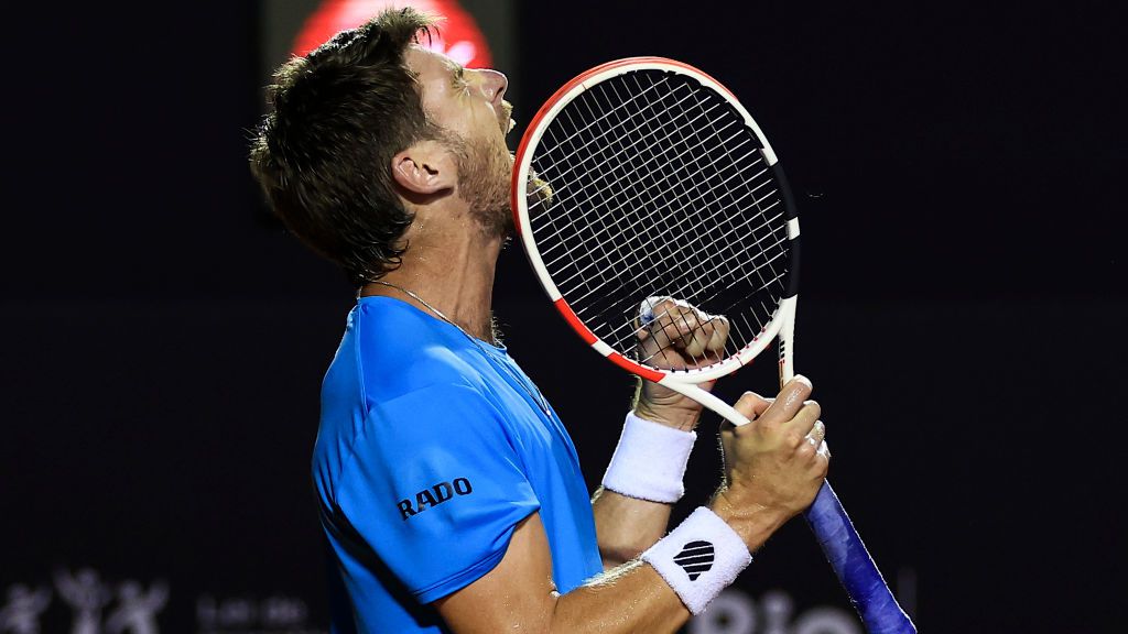 Cameron Norrie vibra diante de conquista do Rio Open - Getty Images