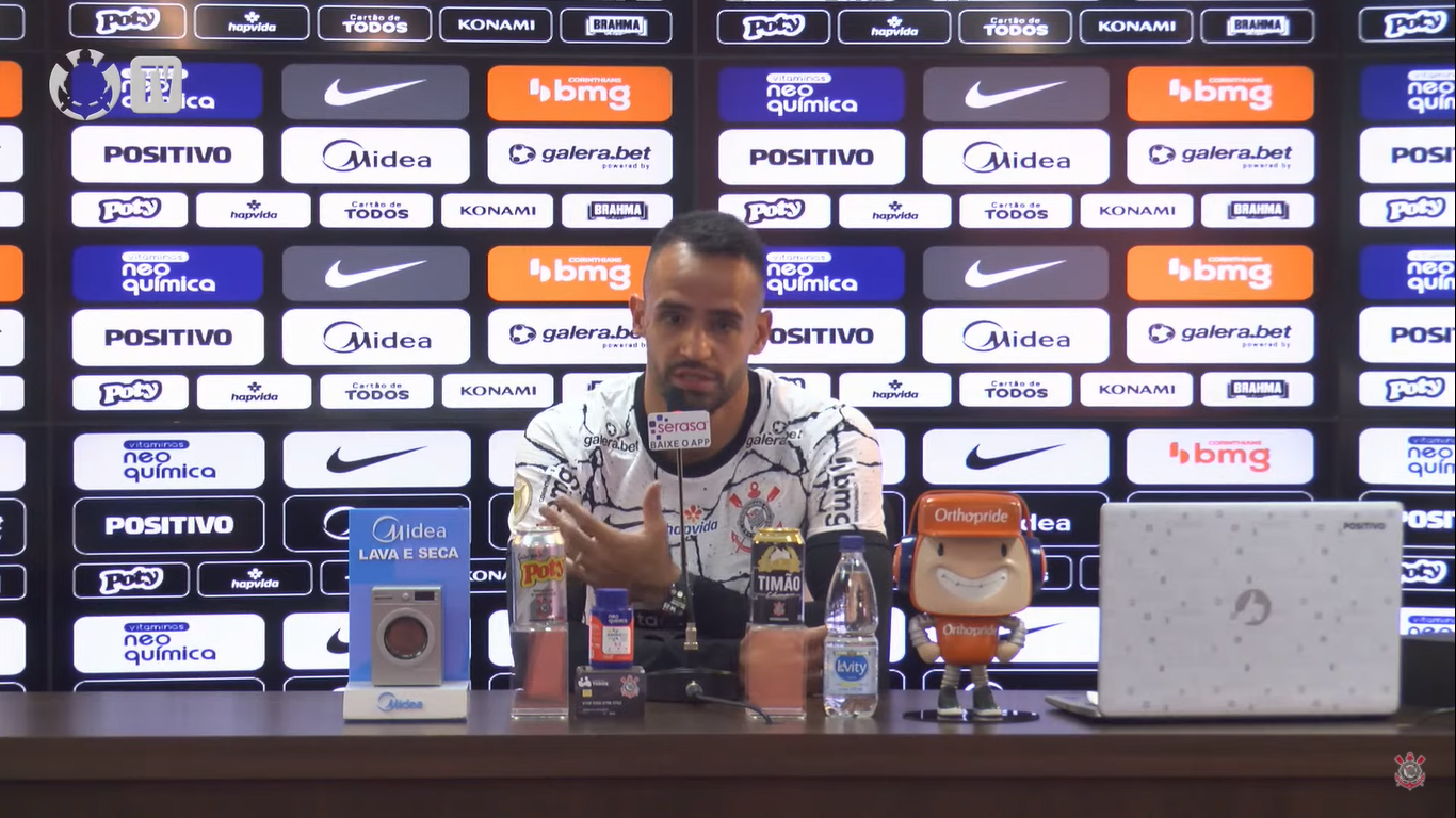 Renato Augusto revela conversa com Roger Guedes sobre Corinthians - Transmissão/ Corinthians TV