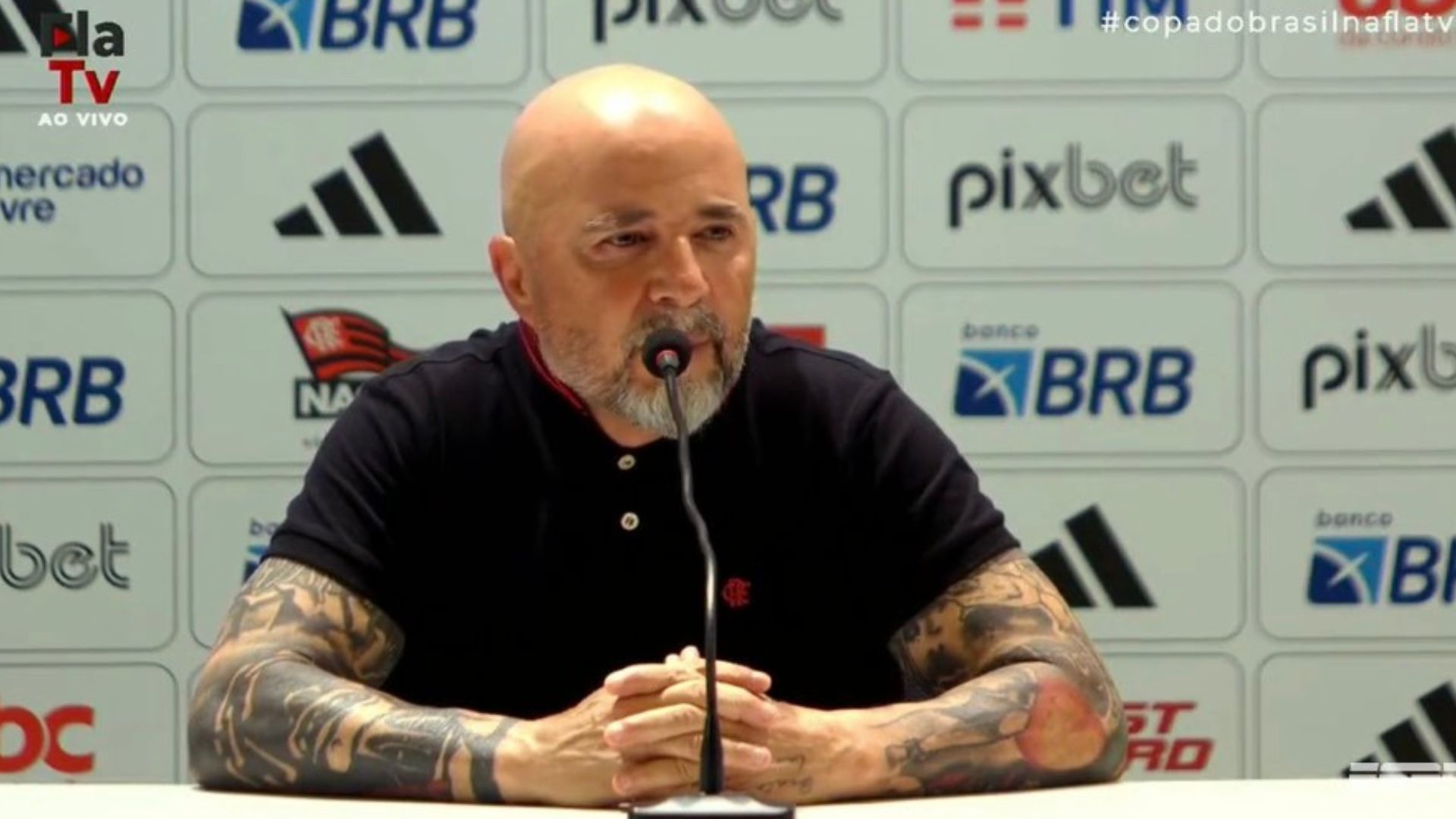 Jorge Sampaoli, técnico do Flamengo - Reprodução/Twitter/FlaTV