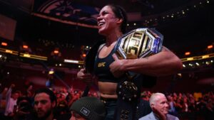 Amanda Nunes fez história no UFC e se despediu do esporte com dois cinturões - Reuters - Sergei Belski
