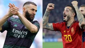 Joselu é a grande esperança de gols do Real Madrid para a temporada de 2023/24 para o lugar de Benzema - GettyImages