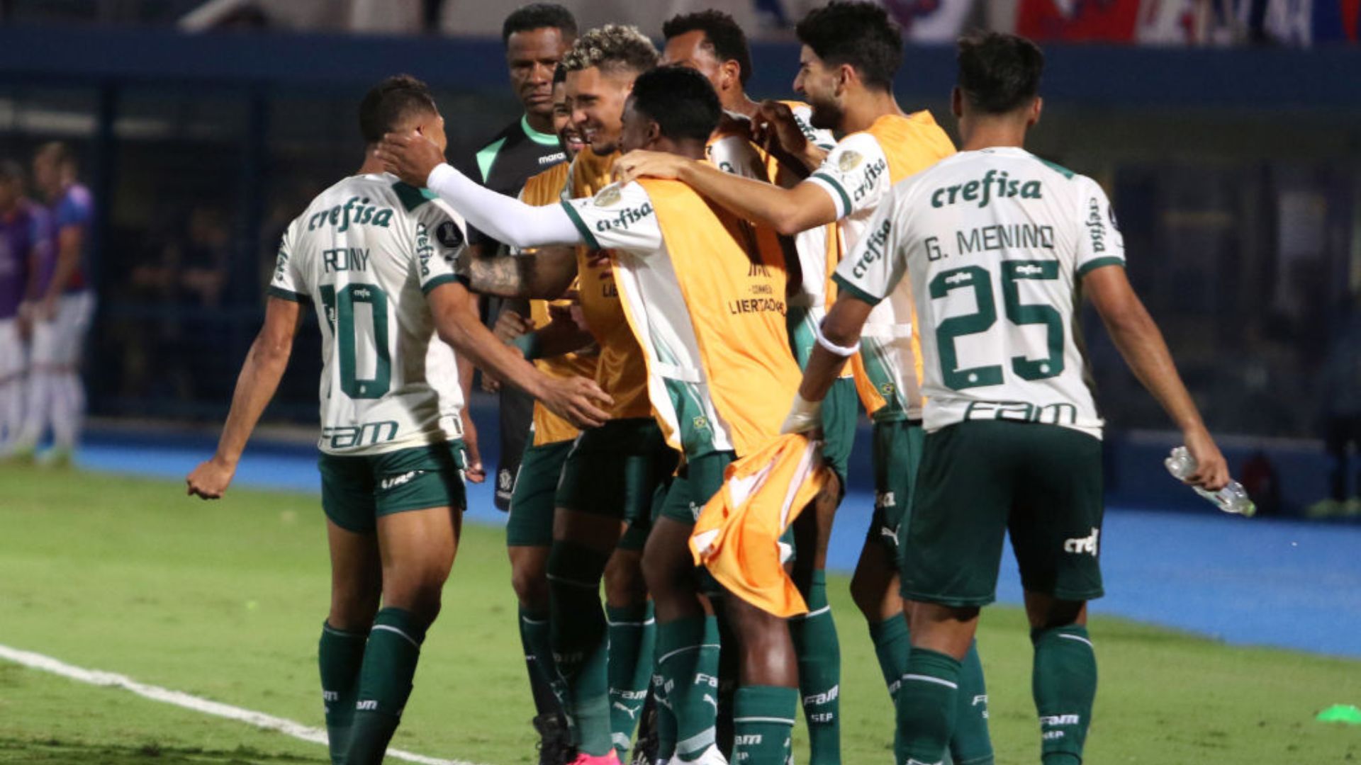 Rony marcou contra o Cerro Porteño e ajudou o Palmeiras a vencer mais uma na Libertadores - GettyImages