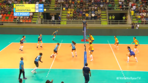 Jogadoras de Brasil e Argentina no Sul-Americano feminino de vôlei - Transmissão SporTV