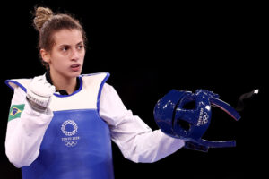 Nas quartas de final do Taekwondo, Milena Titoneli não conseguiu reagir - GettyImages