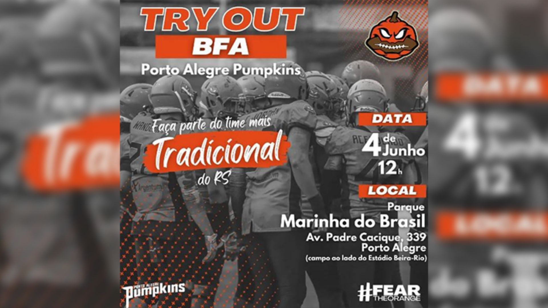 Porto Alegre Pumpkins divulgou as informações sobre o evento - Reprodução / Instagram