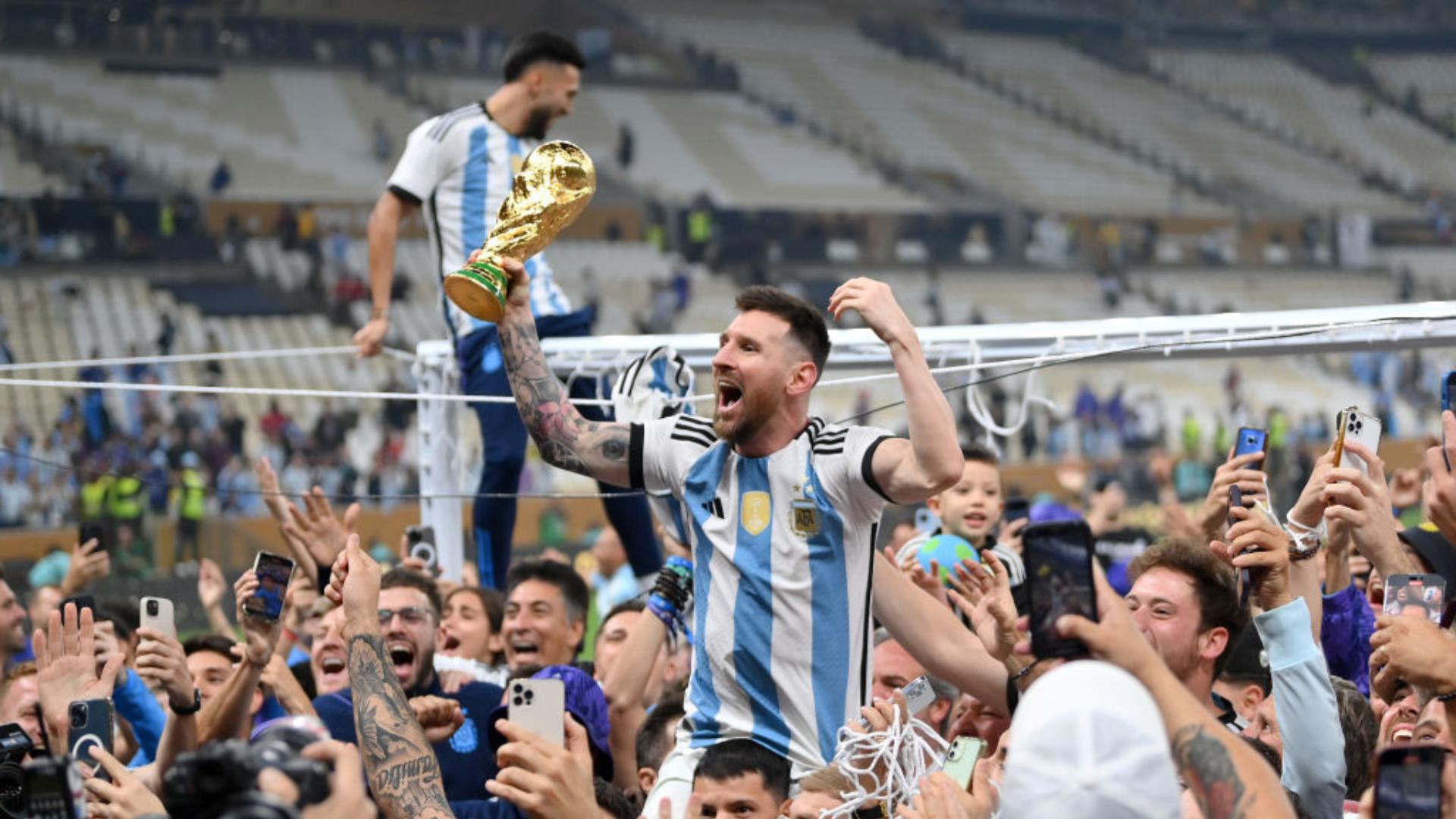 Argentina faz a festa depois do título na Copa do Mundo - GettyImages