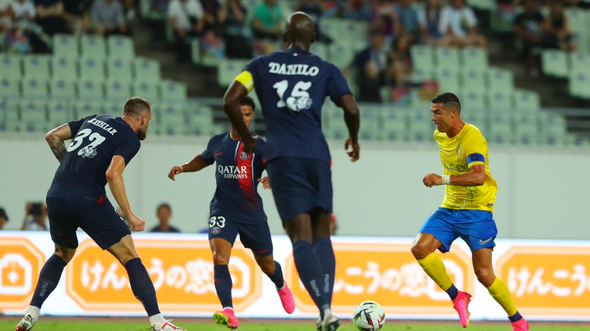 PSG e Al Nassr se enfrentaram e ficaram no empate em zero a zero - Reprodução / Twitter