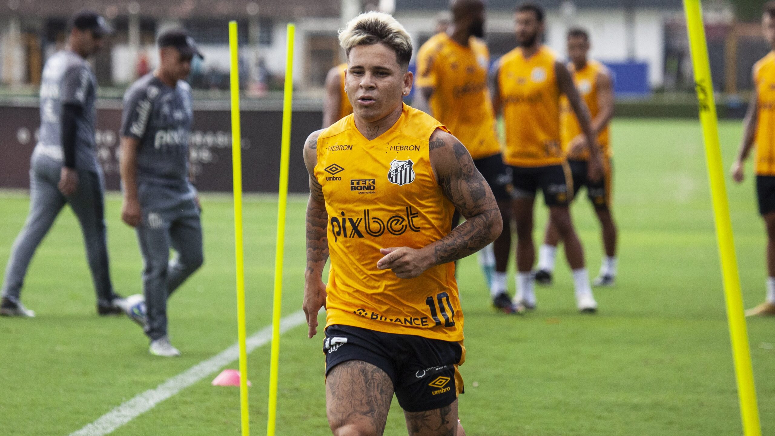O Santos não deve contar com Soteldo durante um longo período; jogador preocupa o Peixe para a temporada de 2023 - Bruno Santoni / Santos