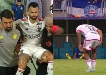 O Flamengo comunicou na manhã desta sexta-feira (30) que Michael e De la Cruz tiveram lesões confirmadas no músculo posterior da coxa direita.