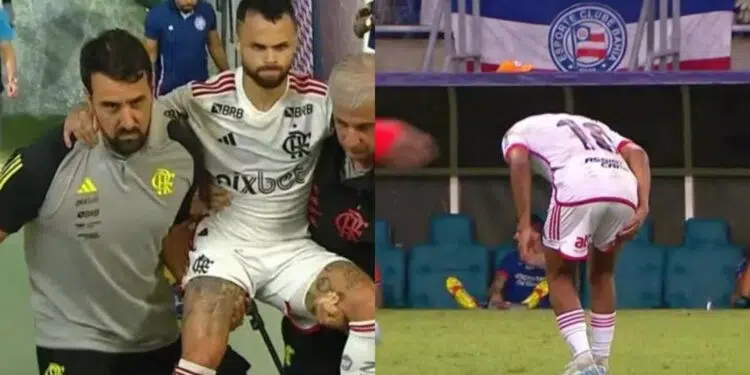 O Flamengo comunicou na manhã desta sexta-feira (30) que Michael e De la Cruz tiveram lesões confirmadas no músculo posterior da coxa direita.