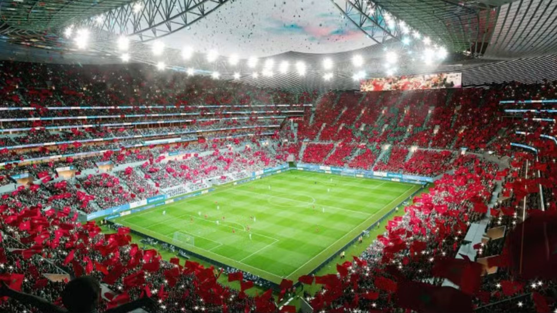 Cada lado da arena abrigará até 29,5 mil pessoas, oferecendo uma experiência imersiva para os torcedores.