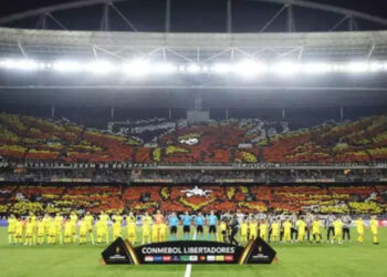 Momento em que o mosaico mostra fênix ressurgindo das cinzas - Foto: Vitor Silva/Botafogo
