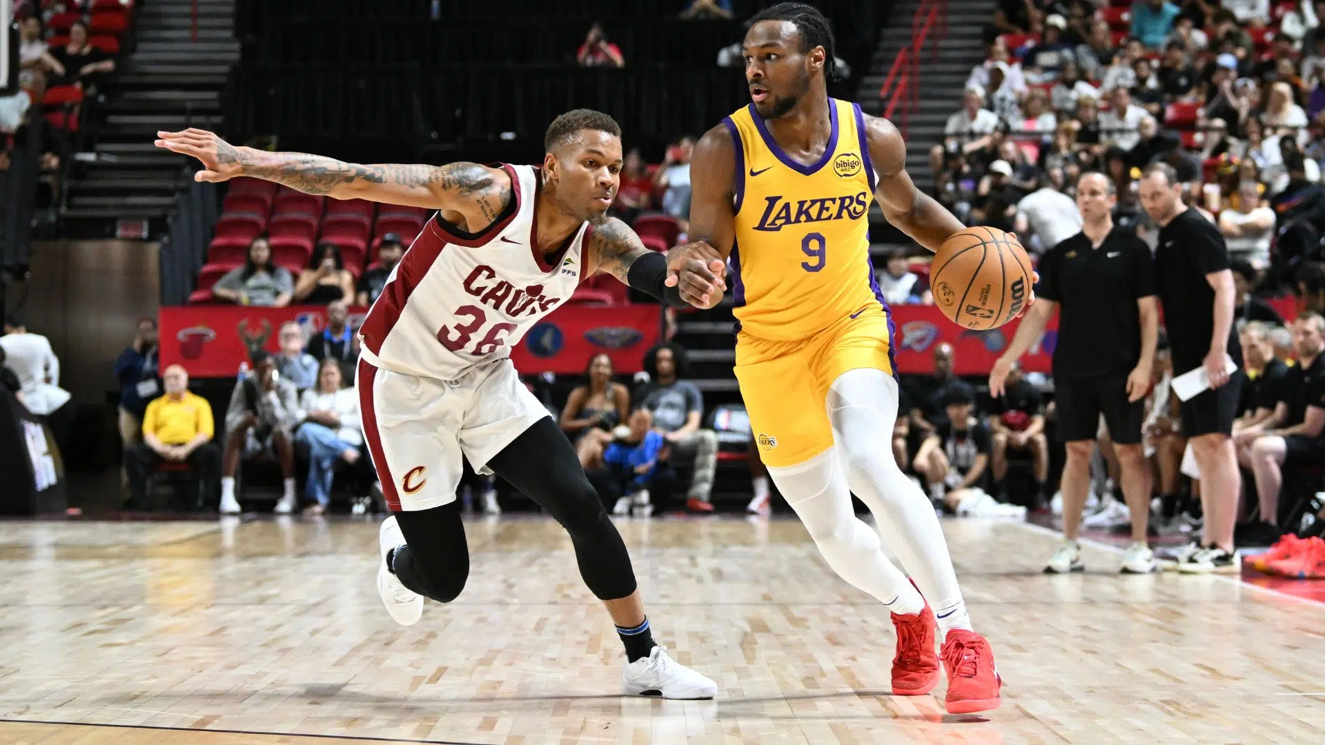 Bronny James em ação pelos Lakers na Summer League