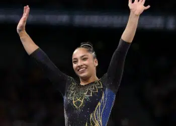Julia Soares, ginasta brasileira (Crédito: Getty Images)