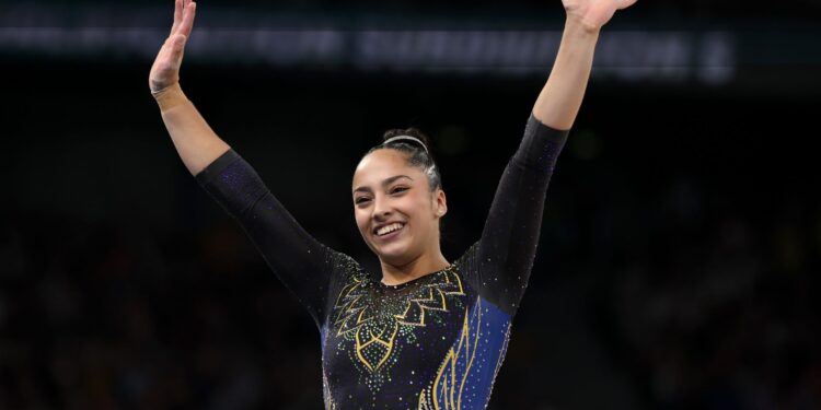 Julia Soares, ginasta brasileira (Crédito: Getty Images)