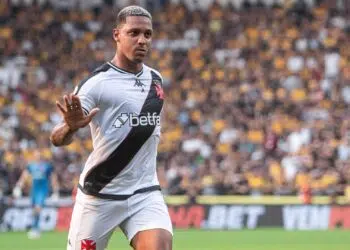 David comemorando gol marcado contra o Criciúma (Crédito: Leandro Amorim / Vasco)