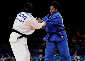 Beatriz Sousa (à direita), judoca brasileira (Crédito: Getty Images)
