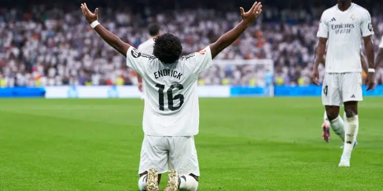 Endrick desabafa após o seu primeiro gol pelo Real Madrid (Crédito: Getty Images)