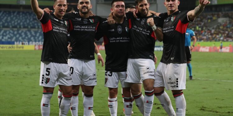 Jogadores do Palestino (Crédito: X/Reprodução)