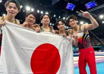 Time Japão comemora ouro em Paris (Crédito: X/Reprodução)