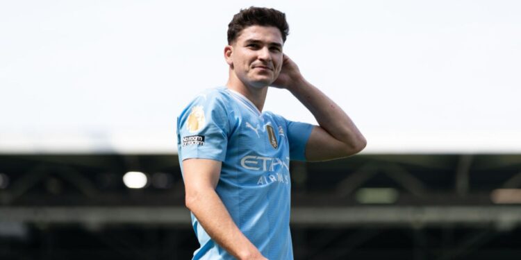 Julián Álvarez pelo Manchester City (Crédito: Getty Images)