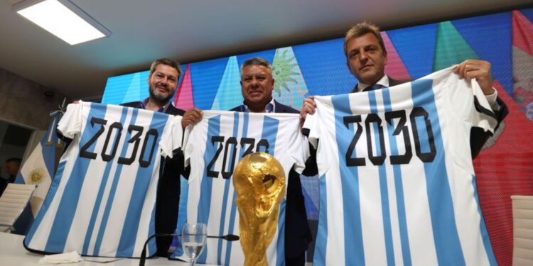 A cerimônia de abertura da Copa do Mundo de 2030 será realizada na América do Sul (Crédito: Getty Images)