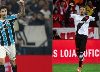 Grêmio e Vasco se enfrentam pelo Brasileirão (Crédito: Getty Images e Flickr Vasco / Leandro Amorim)