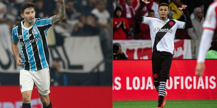 Grêmio e Vasco se enfrentam pelo Brasileirão (Crédito: Getty Images e Flickr Vasco / Leandro Amorim)