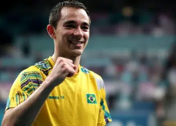 Hugo Calderano vence e segue vivo na Olimpíada (Crédito: Getty Images)