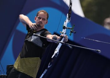 Marcus D'Almeida avança no tiro com arco (Crédito: Miriam Jeske / COB)