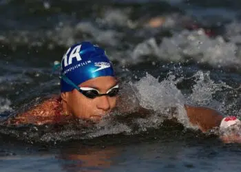 Ana Marcela Cunha fica em quarto na maratona aquática (Crédito: Getty Images)