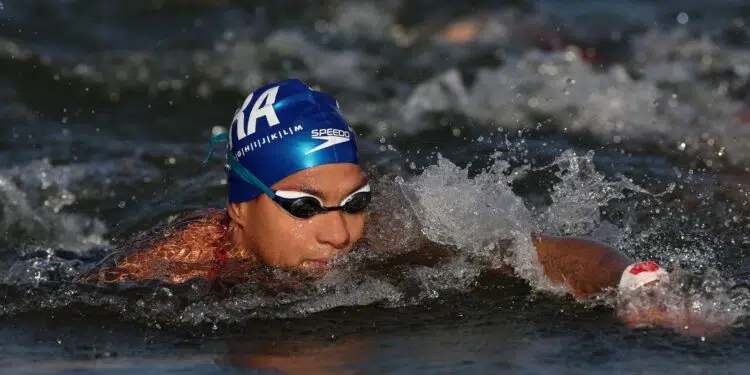 Ana Marcela Cunha fica em quarto na maratona aquática (Crédito: Getty Images)